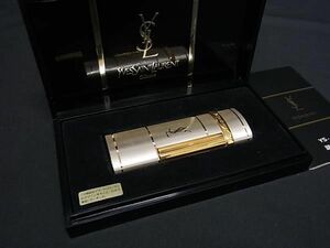 ■極美品■ YVESSAINTLAURENT イヴサンローラン 高級ガスライター 喫煙具 喫煙グッズ シルバー系×ゴールド系 DE7001