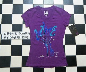 LRG ラクジュアリー 半袖 カットソー S 紫 れ0893　レディース