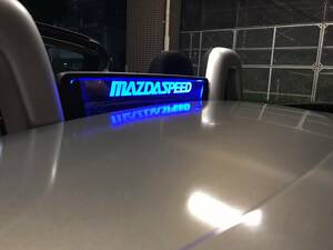 Valkyrie style ロードスターNC専用 NCECウィンドディフレクター バージョンS MAZDASPEED文字 LEDブルー リモコン付き、