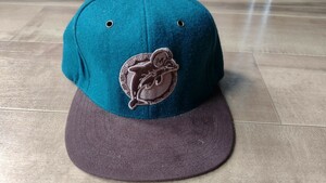 美品 mitchel & ness miami dolphins マイアミ ドルフィンズ キャップ スナップバック NFL スエード SUPER BOWL スーパー ボウル ボール