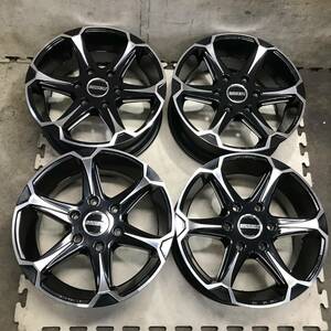 程度良 200系ハイエース【17×7J+38 PCD139.7 6H】ESSEXアルミホイール 4本 MADE IN JAPAN