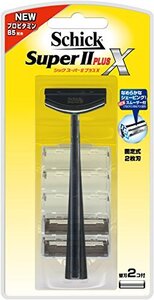 Schick(シック) シック Schick スーパーII プラスX 2枚刃 ホルダー 替刃2コ付 替刃(1コは本体に装着済み)