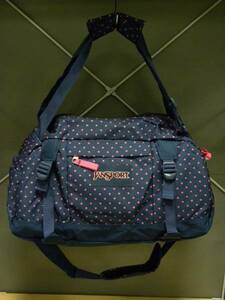 新品 JANSPORT ピンク 水玉 ドット 50cm ダッフル ボストン 鞄