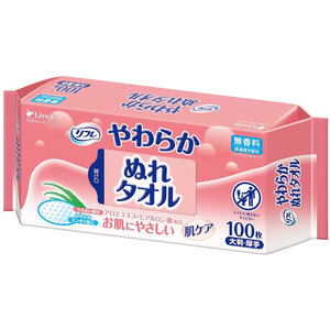 【まとめ買う】リフレ　やわらかぬれタオル　大判・厚手　１００枚入×3個セット