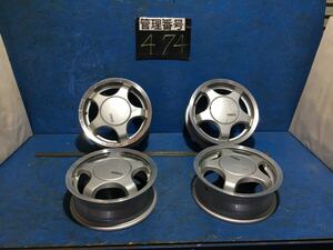 〈474〉ホイール4本セット　REMYS 13インチ4.5J オフセット+45 PCD 4H100/110/114.3/マルチ　ハブ82mm ボルト穴13mm