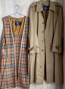 Burberry ジャケット　トレンチコート　ライナー付　2way 無地 ベージュ メンズ RE60 C-TK83 シンプル バーバリー カーキ 裏地ノバチェック