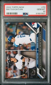 1円出品 PSA10 Topps Now トップスナウ 大谷翔平　　松井秀喜 70 ドジャース 175HR 2024 Topps Now 70 Shohei Ohtani Hideki Matsui