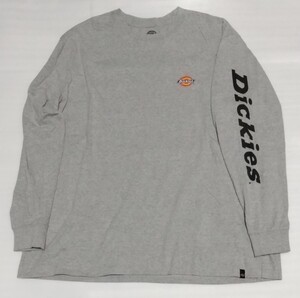 ☆Dickies 3XLサイズ 長袖TEEシャツ グレイGLAY黒色アメリカ ワーク カジュアル スタイル洗濯済フアッション ブランド ディッキーズ ティー