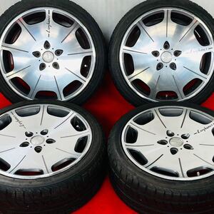 70%溝有。LXRYHANES ラグジーヘインズ 18インチ×8J/9J +43 +38 114.3/5穴GRENLANDER WINTER GL868 225/40R18スタッドレス4本。セルシオ他