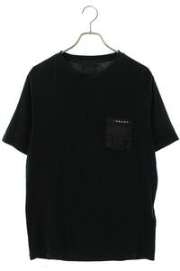 プラダ PRADA SJN250 R192 710 サイズ:L ラバーロゴナイロン切り替えポケットTシャツ 中古 FK04