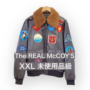 未使用級 2XL THE REAL McCOY’S ザリアルマッコイズ トップガン トムクルーズ レザー 本革 G-1 フライトジャケット AVIREX 