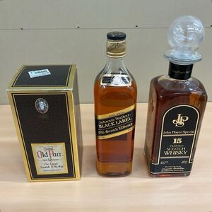 ◎【1円】ウイスキー3本まとめ スコッチウイスキー 15年 ブラックラベル オールドパー12年 43% 750ml BLACK LABEL Old Parr SCOTCH WHISKY