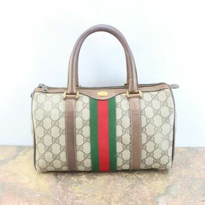 OLD GUCCI SHERRY LINE GG PATTERNED MINI BOSTON SHOULDER BAG MADE IN ITALY/オールドグッチシェリーラインGG柄ミニボストンバッグ