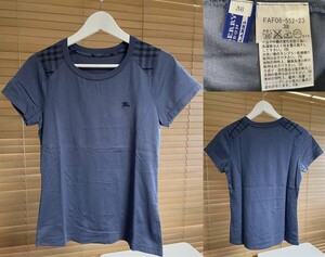 【激安1点のみ 国内正規品】BURBERRY BLUE LABEL バーバリーブルーレーベル ホースマーク刺繍 コットン100% 半袖 Tシャツ カットソー 38