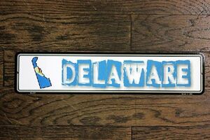 デラウェア州 DELAWARE ミニストリートサイン アメリカンブリキ看板 アメリカ 雑貨 アメリカン雑貨