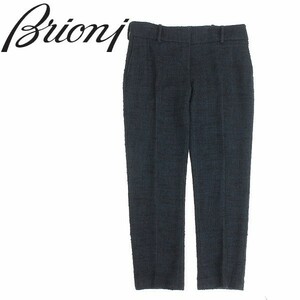 美品◆Brioni ブリオーニ ツイード テーパード パンツ