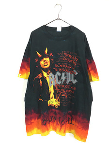 古着 00s AC/DC 「Highway to Hell」 ヘヴィ メタル ロック バンド タイダイ Tシャツ XL