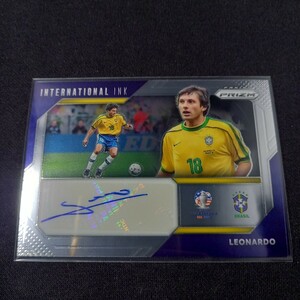 【直筆サイン】レオナルド　2024 Panini Prizm Copa America Auto Leonardo ブラジル代表　ミラン　鹿島アントラーズ