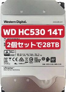 [2個セット28TB]大容量HDD WD 14TB HC530 3.5インチ