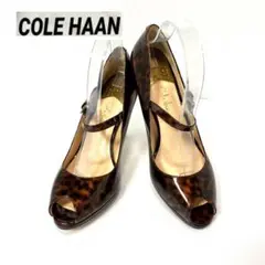 Cole Haan コールハーン 茶色豹柄エナメルパンプス 25.5センチ