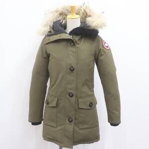 ITG7TDOOMAS6 即決 本物 CANADA GOOSE カナダグース 2603JL ポリエステル×コットン ブロンテパーカー アウター XS カーキ レディース