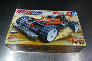 Qo814 V.RARE Tamiya 1:32 Mini 4WD Pro MS Chassis Jr Hotshot Jr. With W.Shaft motor ミニ四駆プロ ホットショットJr. 未組立 *60