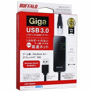 BUFFALO バッファロー製 有線LANアダプター LUA4-U3-AGTE-BK [管理:1000012442]