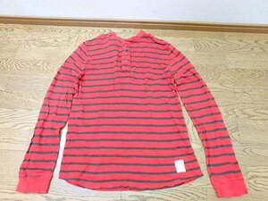 n412y　GAP　160サイズ　ロンT　子供服　長袖Tシャツ　ボーダー　赤　XXL　男の子　子ども　キッズ　(24-1203-1)