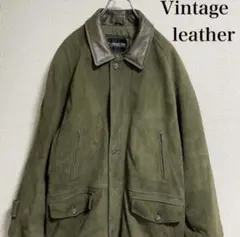 【羊革】vintage leather jacket シープスキン　Lサイズ