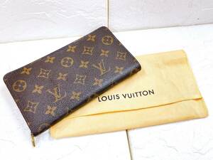 Louis Vuitton 長財布 ポルトモネ・ジップ M61727 モノグラム ルイ・ヴィトン 保存袋付 廃盤希少