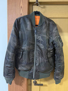 ALPHA INDUSTRIES MA-1 FLIGHT JACKET 極美品 アルファ MA-1 フライトジャケット L　迷彩