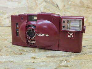 希少 OLYMPUS XA2 A11 レッド オリンパス コンパクトフィルムカメラ 赤 希少カラー ケース付き Flash ZUIKO