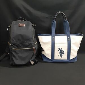 【まとめ】U.S.POLO ASSN.○リュック[約高さ39cm幅26cm マチ15cm]○トートバッグ[約高さ31cm幅44cm マチ15cm] 2点セット 0530-117(10)