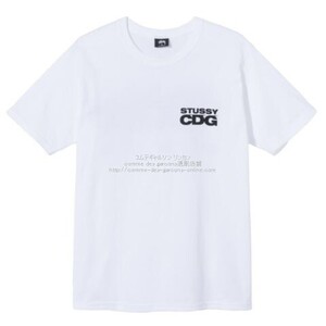 ■激レア■ステューシー×コムデギャルソンCDG限定Tシャツ-STSSY40周年記念-■Sサイズ■白■新品タグ付き■正規品