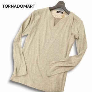 TORNADOMART トルネードマート 通年 キーネック★ 長袖 ニット カットソー ロンTシャツ Sz.S～M位　メンズ　C4T07705_8#F