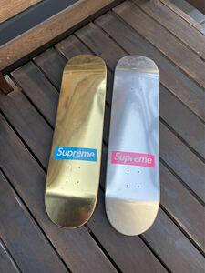 09SS Supreme Gold Silver Foil Skateboard Deck Set デッキ Skateboard シュプリーム