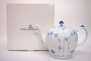 ロイヤルコペンハーゲン ブルーフルーテッド プレイン ティーポット Lサイズ ROYAL COPENHAGEN デンマーク 北欧 名門磁器 CP-PR-37