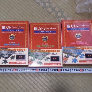 能力トレーナー　音読　島崎藤村　宮沢賢治　芥川龍之介　ジグソーパズル　まとめて　三点　ゆうパック60　脳トレ　パズル　
