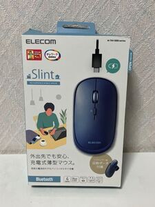 608i2711 エレコム マウス Bluetooth ワイヤレスマウス Slint 静音 薄型モバイル 4ボタン 充電式 マルチペアリング 3台接続可能 ブルー