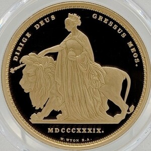 【最高鑑定!大型プルーフ金貨 フルセット】ウナとライオン 2019年 イギリス領 オルダニー 5ポンド PCGS PR70DC アンティーク コイン モダン