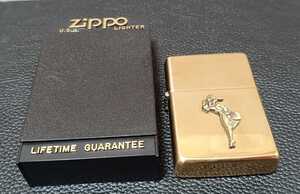 Zippo/ジッポー ウィンディ Windy 1937レプリカ　Replica 1993年製 メタル貼り　ソリッドブラス　バルガガール、バーガガール　VARGA GIRL