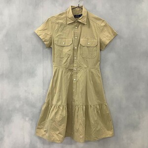 Polo by Ralph Lauren ポロバイラルフローレン ワンピース シャツ ひざ丈 ベージュ系 2 / 小型便OK [PT14348]