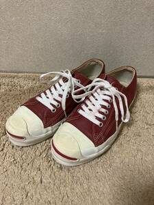 USA製 コンバース ジャックパーセル レザー 赤 US7 25.5センチ CONVERSE JACK PURCELL レッド ビンテージ