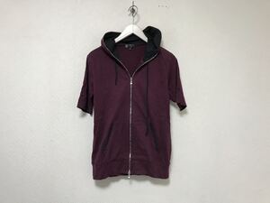 本物ミッシェルクランオムMICHELKLEINHOMMEコットンジップ半袖Tシャツパーカーメンズアメカジサーフビジネススーツ46Mエクセラカラフル