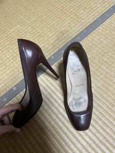 クリスチャンルブタン茶色パンプス サイズ 36.5 ヒール高さ 約 10cmChristian Louboutin