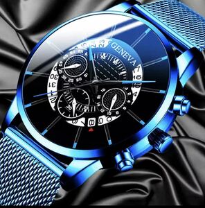 【新品】腕時計 高級 メンズ 防水 おしゃれ ブランド ビジネス スポーツ クロノグラフ 安い Blue Blue Lp-4.22‐21