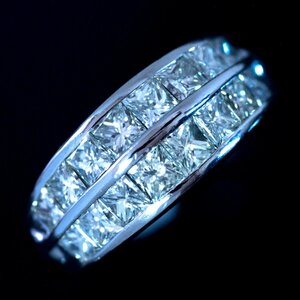 F2356【TASAKI】タサキ 天然大粒絶品ダイヤモンド２．００ct 最高級Pt900無垢セレブリティリング サイズ12号 重量7.72g 縦幅8.43mm