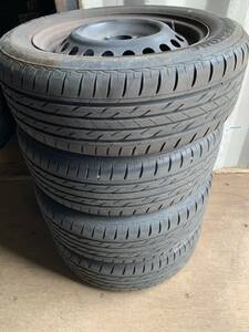 Y416 185/60R15 BRIDJESTONE ブリジストン 2018年 PCD100 4H 5.5J GG8 FIT SHUTTLE シャトル 4本セット バリ