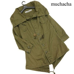 muchacha ムチャチャ 通年 フィッシュテール コットン ミリタリー モッズコート Sz.F　レディース カーキ　D3T00135_1#O