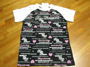 *送料無料*新品*120*黒×白*半袖Tシャツ*PURE LOVERS*ロゴ*